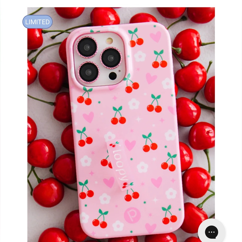 Loopy Case Pink Cherry Phone Cover